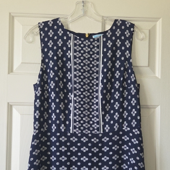 Draper James Blue and White Silk Midi Sundress - Picture 2 of 7